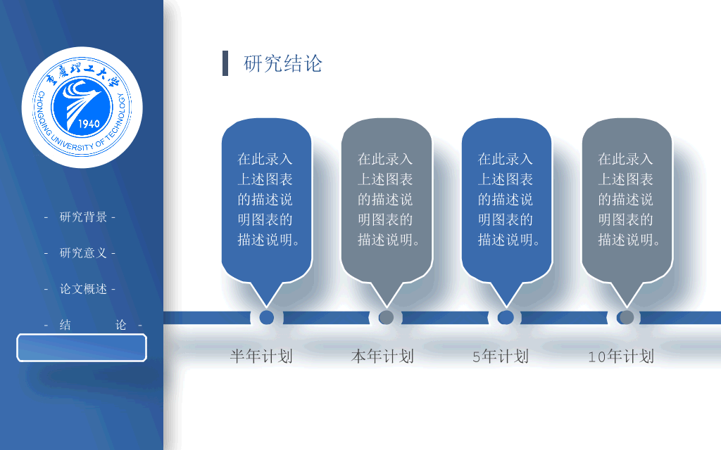 重庆理工大学本科毕业论文答辩和论文选题PPT
