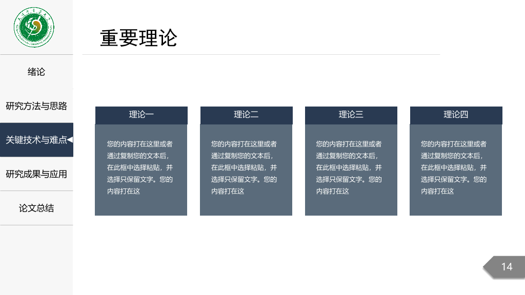 天津中医药大学本科毕业论文答辩PPT
