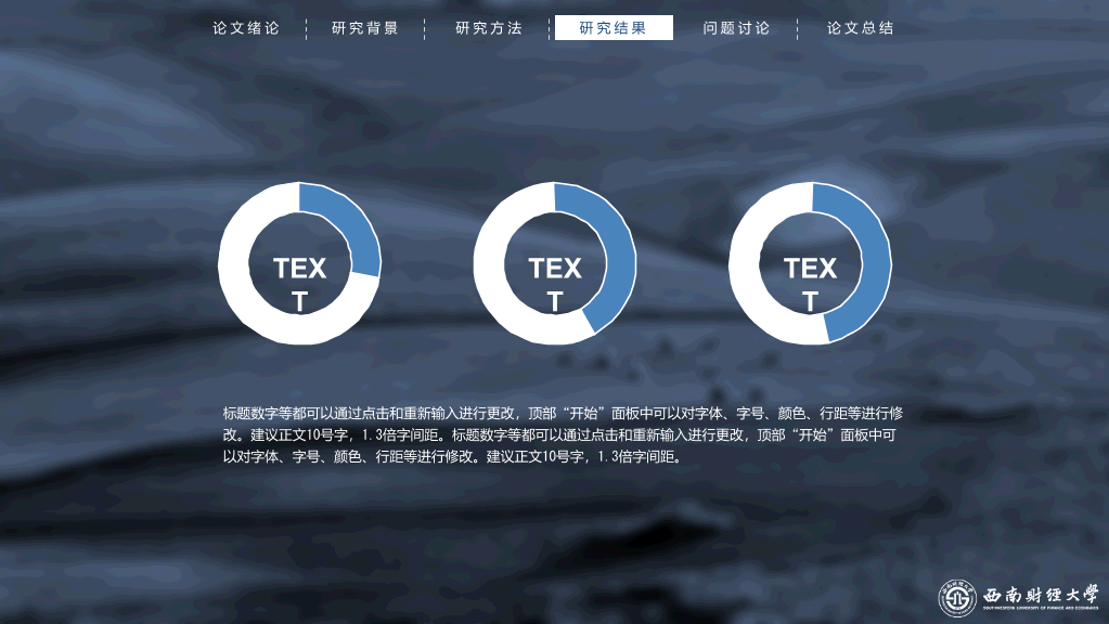 西南财经大学本科毕业论文答辩PPT