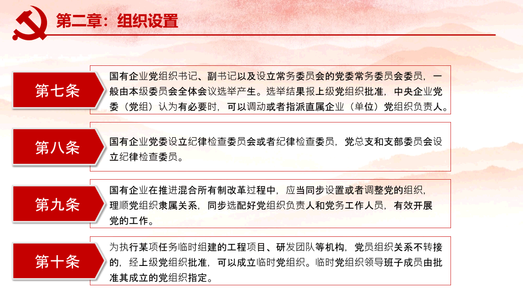 54#国有企业基层组织工作条例PPT模板