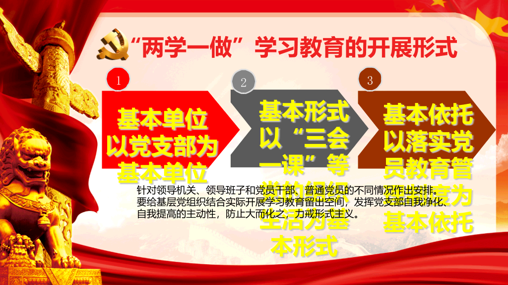 54#两学一做党课讲稿PPT模板