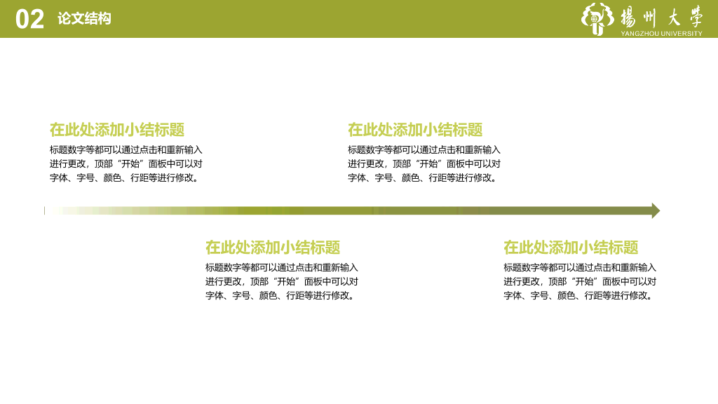 扬州大学本科毕业论文答辩PPT