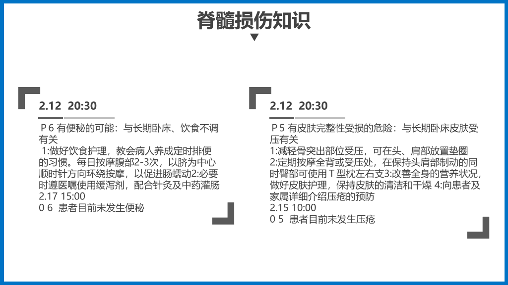 105#骨髓损伤治疗护理查房PPT