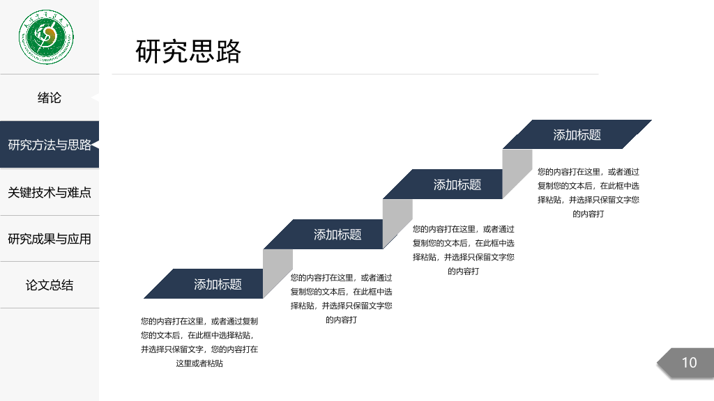 天津中医药大学本科毕业论文答辩PPT