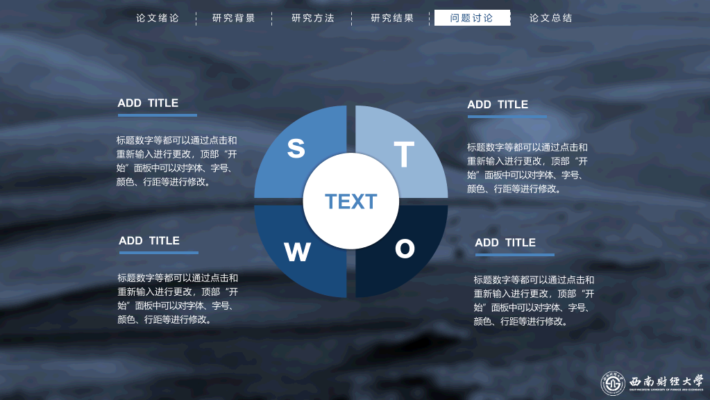 西南财经大学本科毕业论文答辩PPT