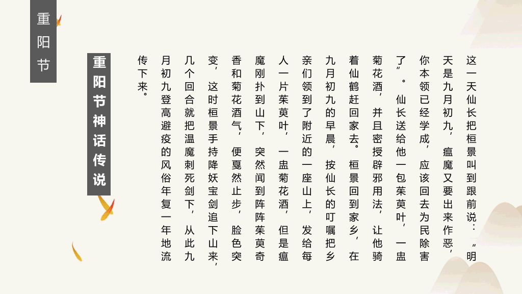 102#中国风传统节日重阳节主题PPT