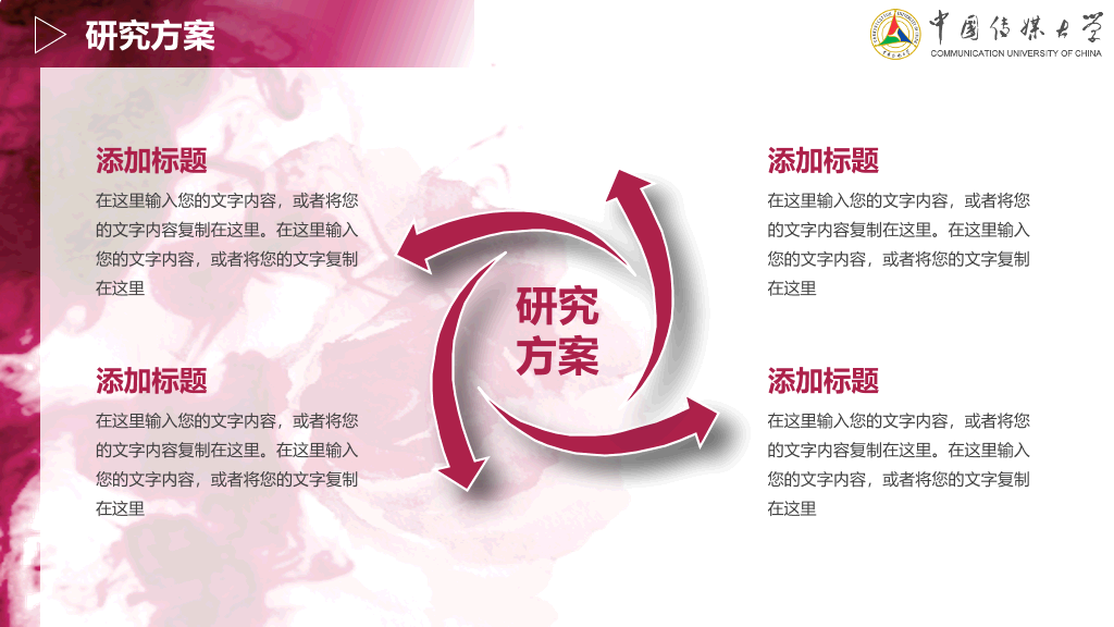 中国传媒大学本科毕业论文答辩PPT