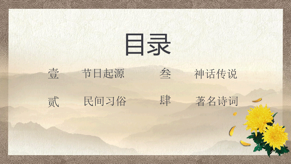 102#中国传统文化重阳节由来和习俗主题PPT