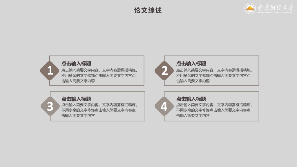 南京财经大学本科毕业论文答辩和论文选题PPT