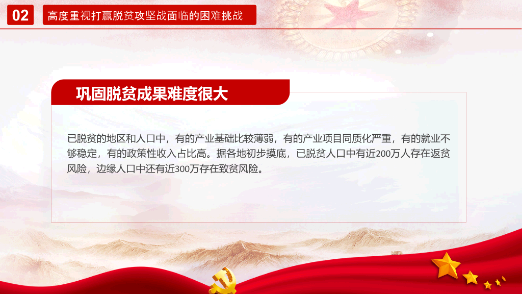 54#打赢脱贫攻坚战PPT模板