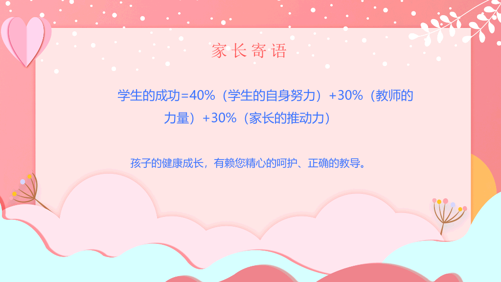 168#中学家长会主题班会PPT4