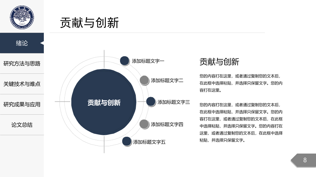 南昌大学本科毕业论文答辩和论文选题PPT