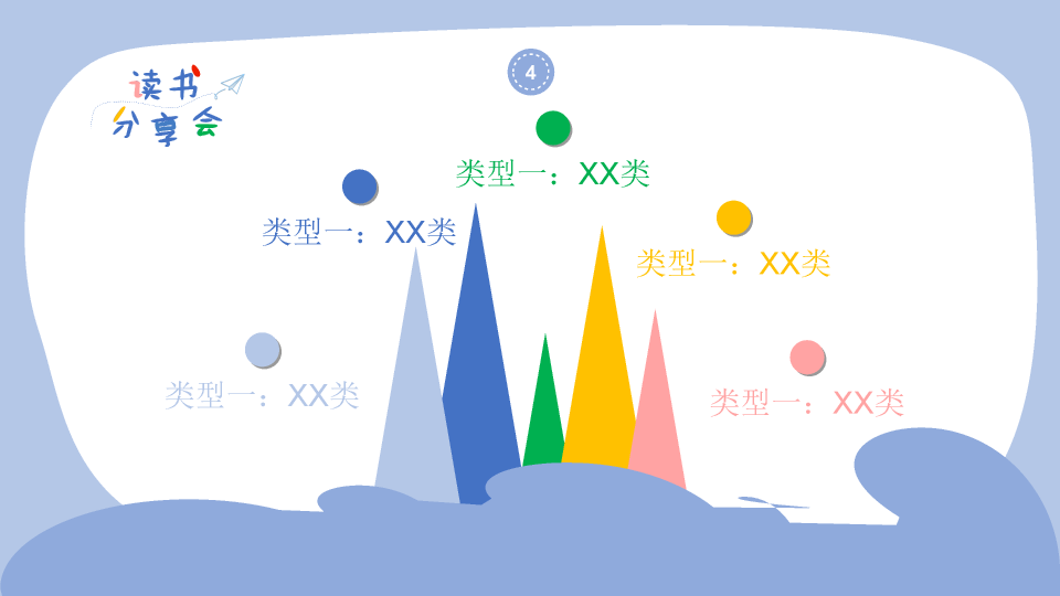 174#卡通可爱读书分享会PPT模板