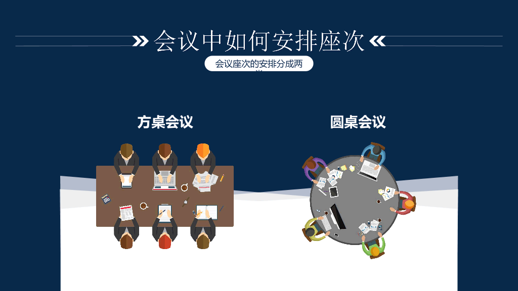 124#会议座次安排礼仪培训PPT模板