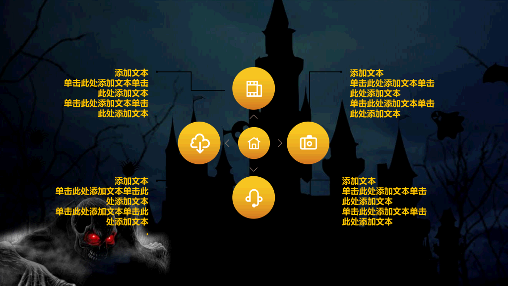 110#恐怖万圣节活动策划PPT模板