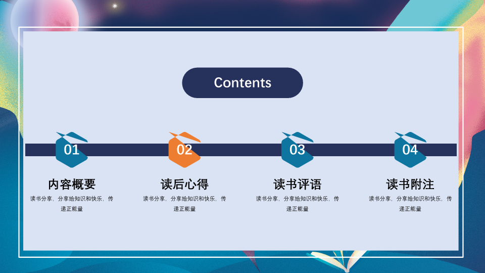 174#梦幻书籍读书分享会PPT模板