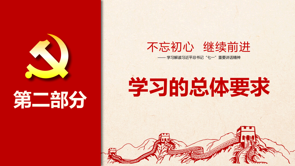54#不忘初心继续前进PPT模板