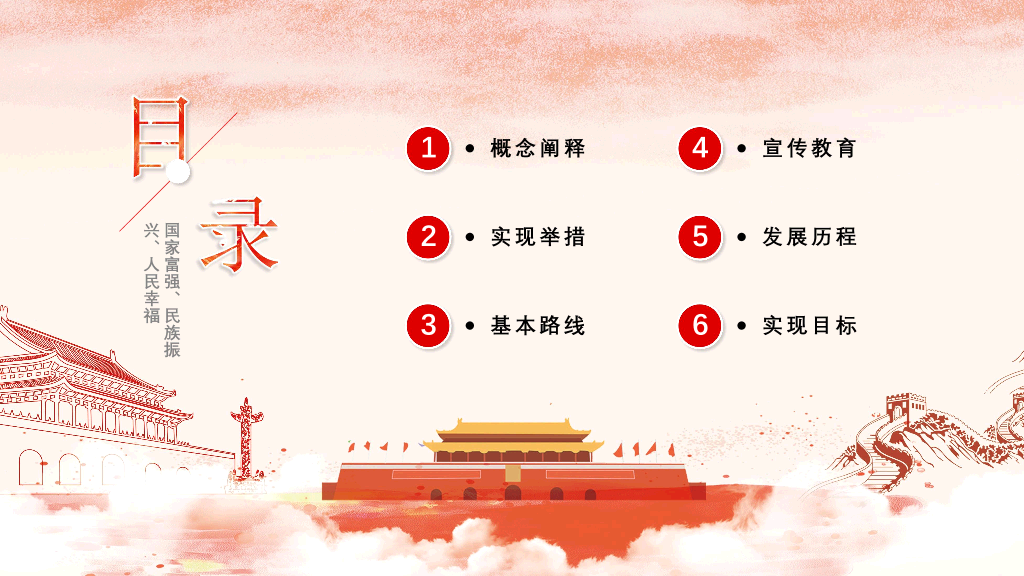 中国梦强国梦党政PPT模板