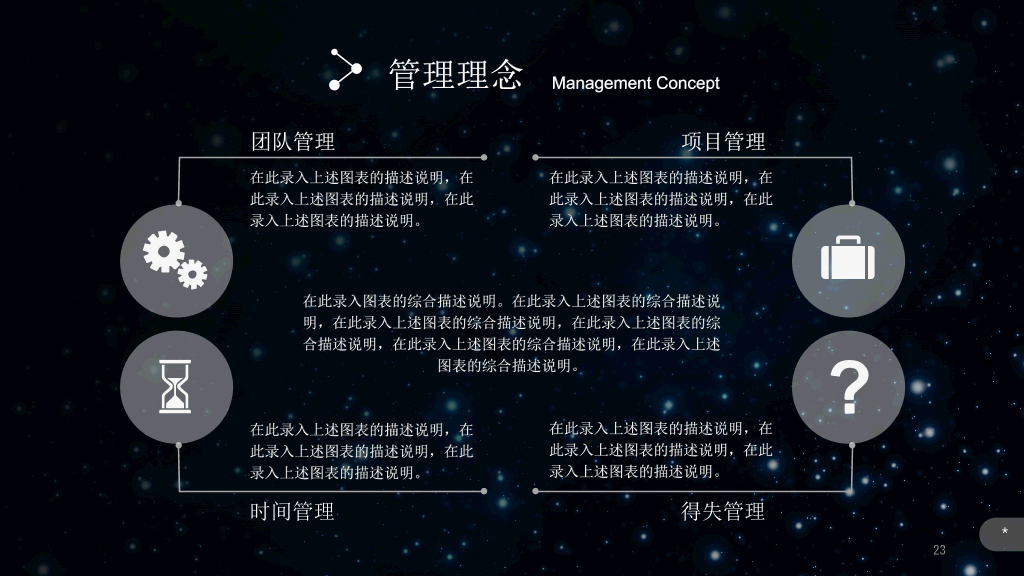 127#璀璨星空企业介绍宣传PPT模板