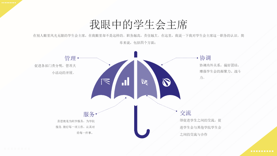172#简约大学学生会干部竞选ppt