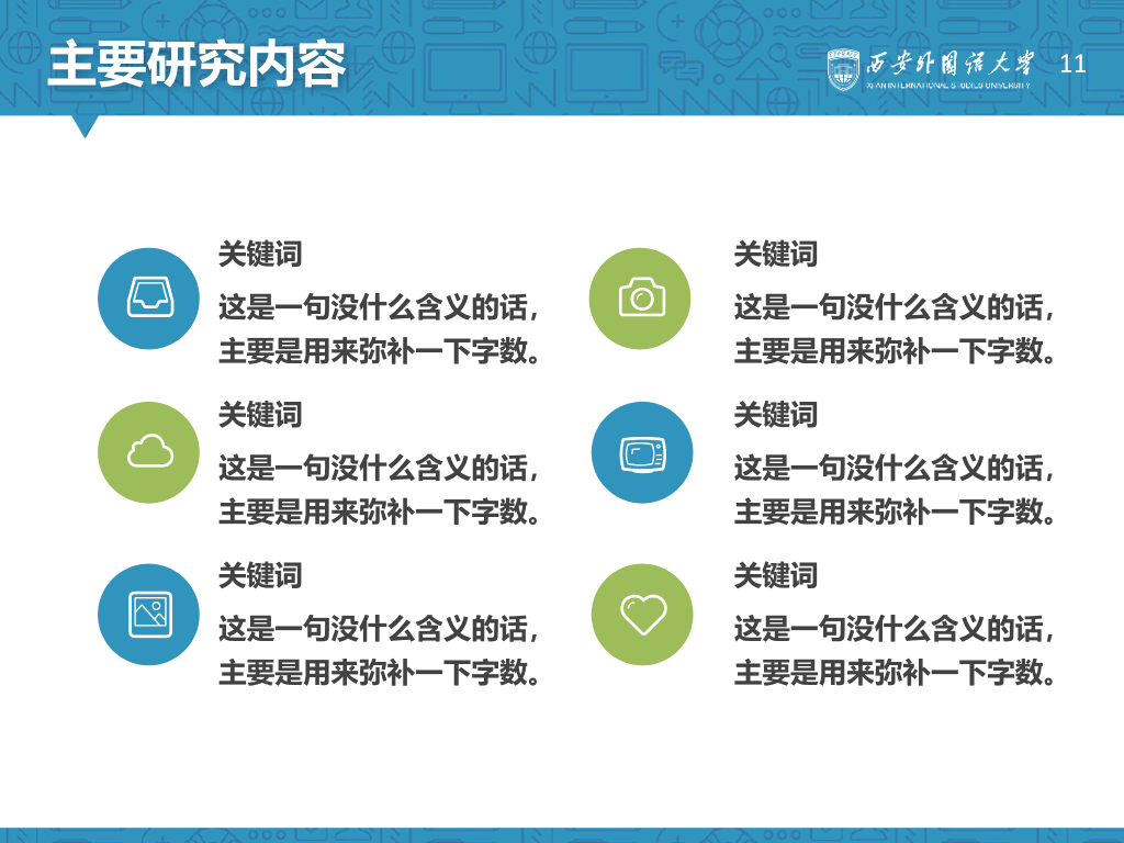 西安外国语大学本科毕业论文答辩PPT
