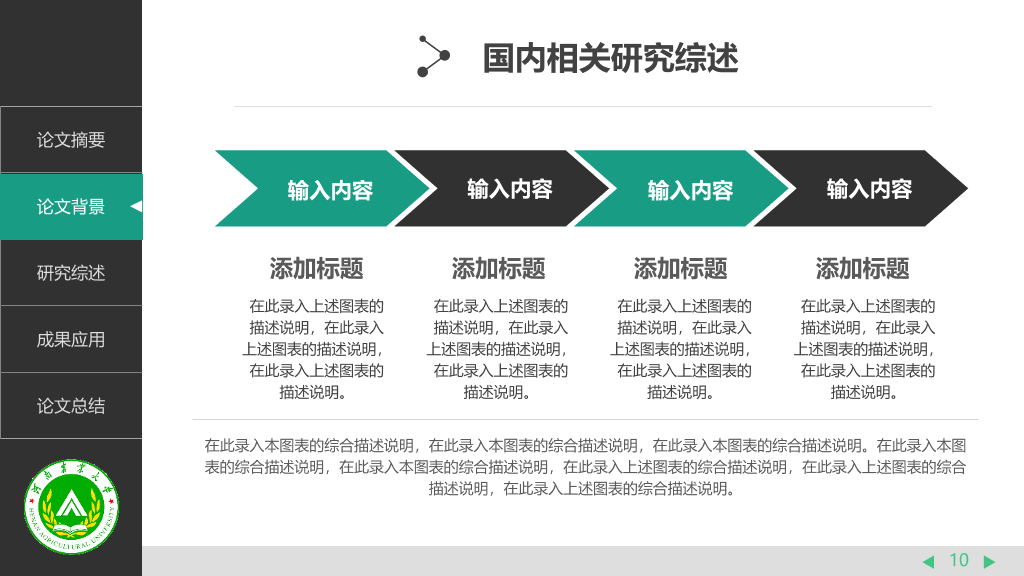 河南农业大学本科毕业论文答辩和论文选题PPT