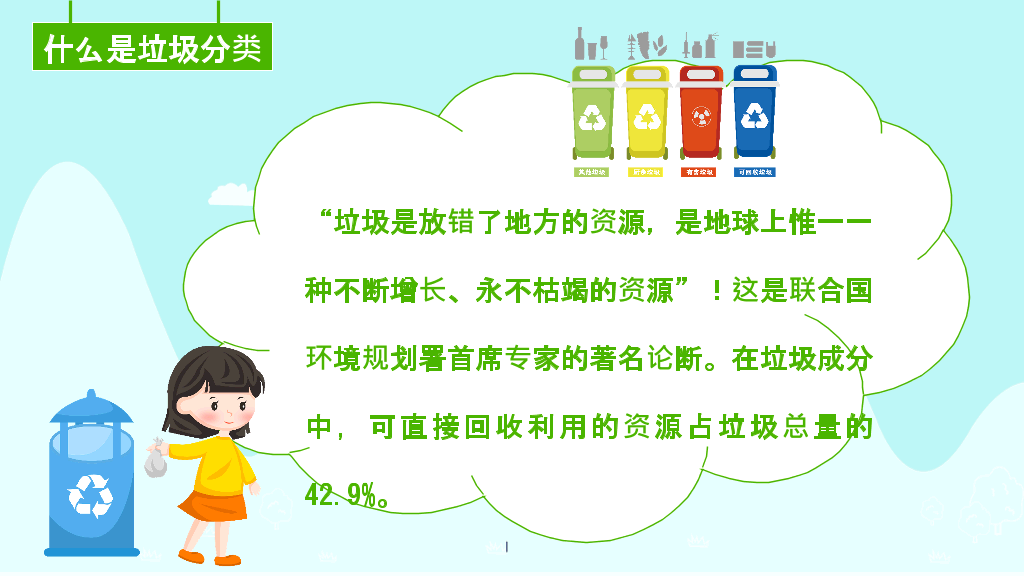 169#垃圾分类-爱护环境,人人有责主题PPT