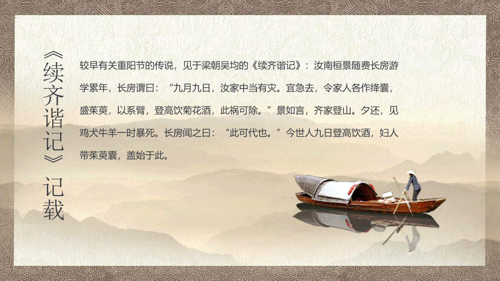 102#中国传统文化重阳节由来和习俗主题PPT