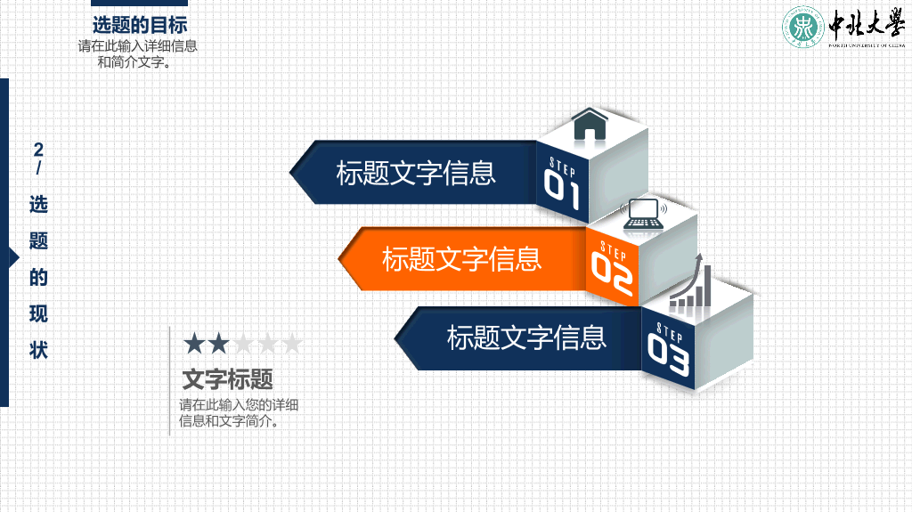 中北大学本科毕业论文答辩和论文选题PPT