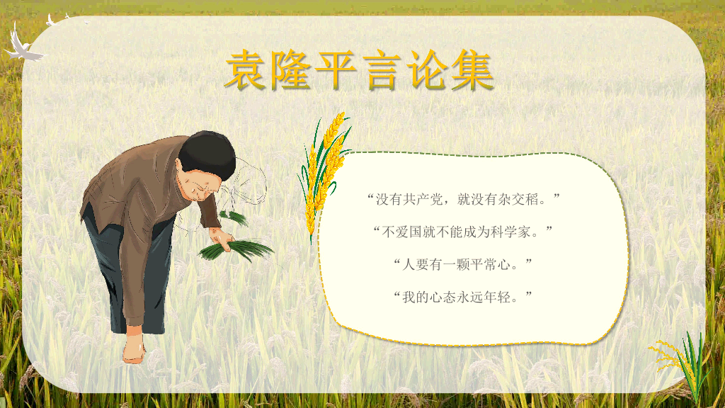 166#杂交水稻之父袁隆平-人物介绍