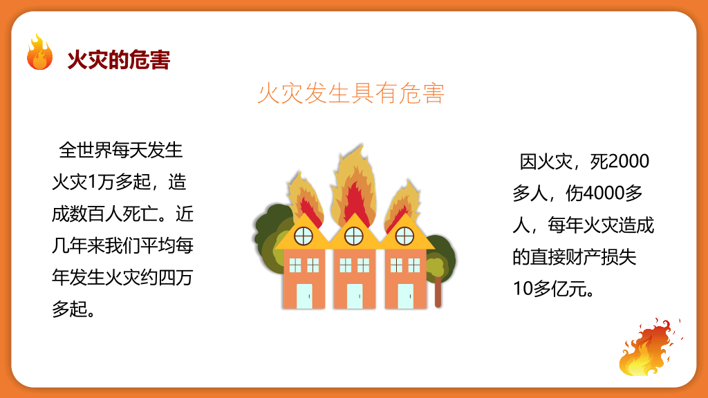 175#卡通风格学校消防安全知识培训
