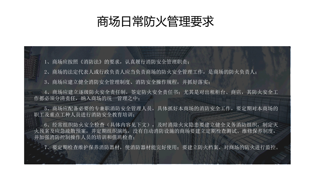 175#商场消防安全知识培训