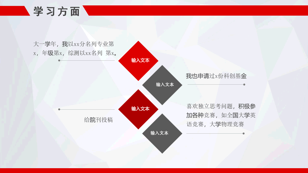 171#大学国家奖学金申请答辩PPT1