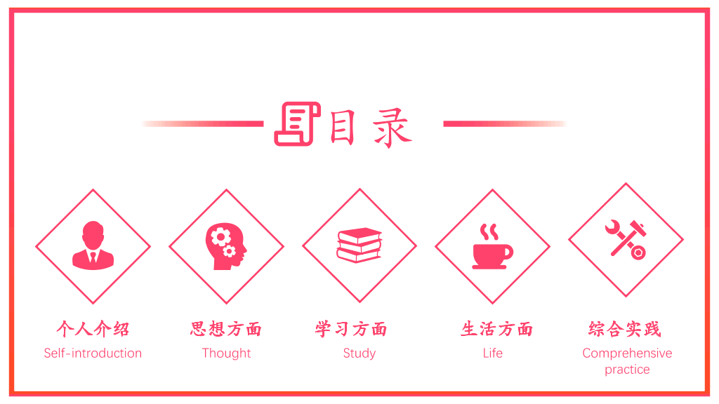 171#红色毕业答辩奖学金评选PPT