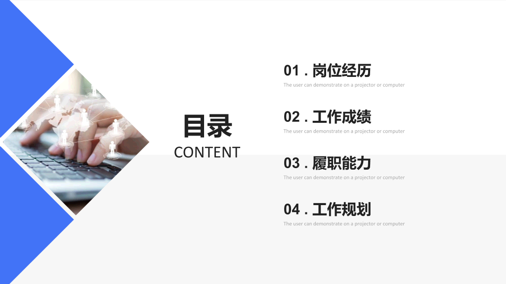 165#蓝绿配色个人岗位竞聘PPT