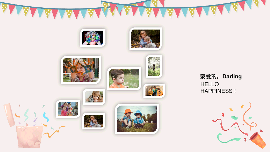 181#庆祝生日周岁相册PPT模板