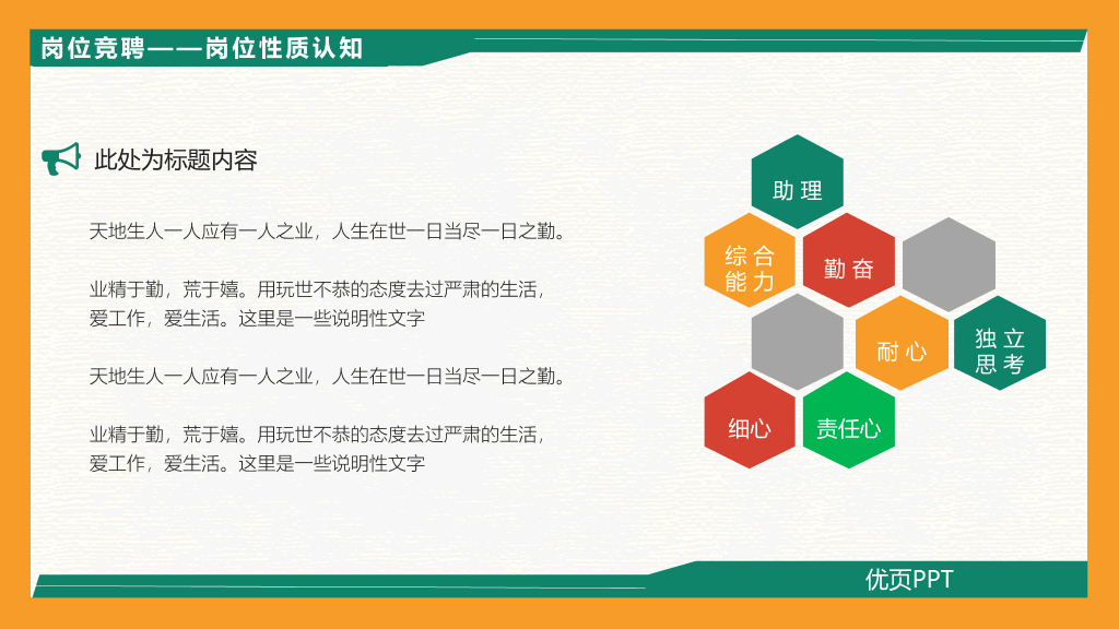 165#创意岗位竞聘述职PPT模板2