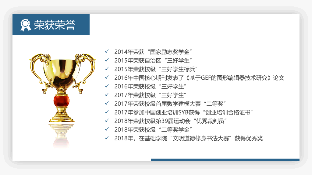 171#大学奖学金申请答辩PPT