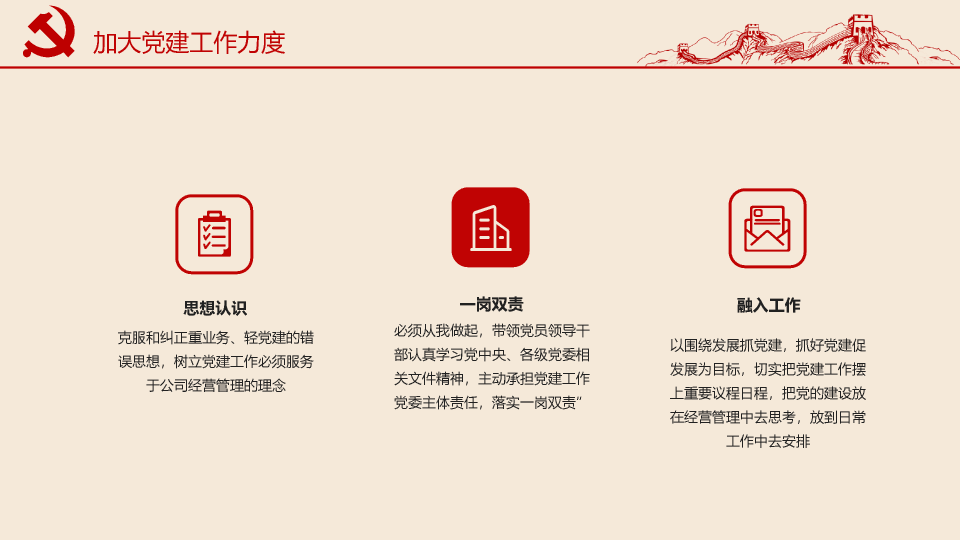 136#红色简洁基层党支部工作报告品