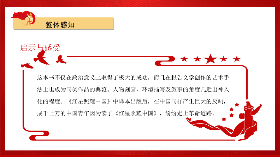136#中国红红星照耀中国主题PPT