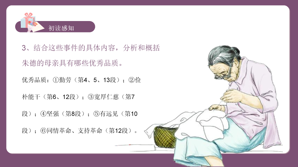 170#回忆我的母亲教学PPT课件