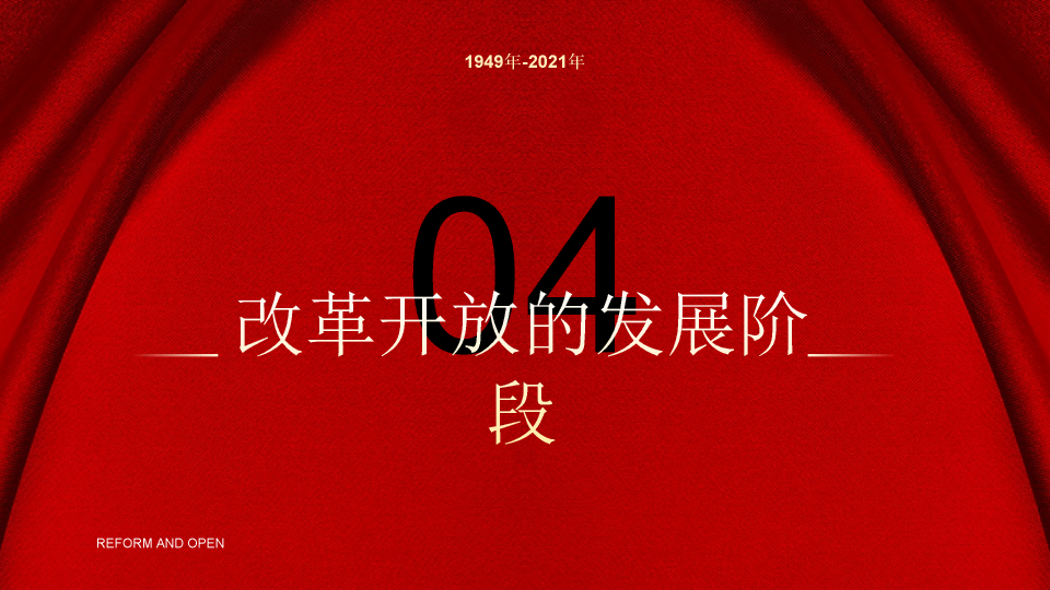 136#纪念改革开放周年庆PPT模板