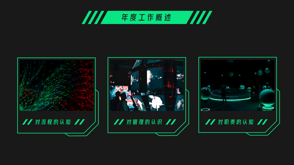 106#科技风年终工作总结模板