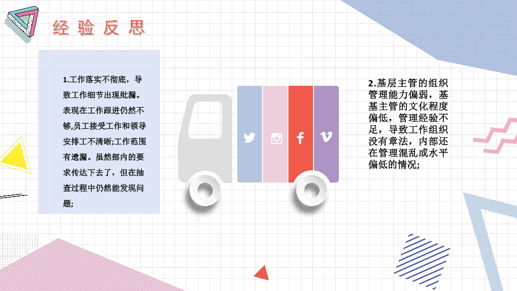 106#创意孟菲斯年终总结工作汇报PPT模板