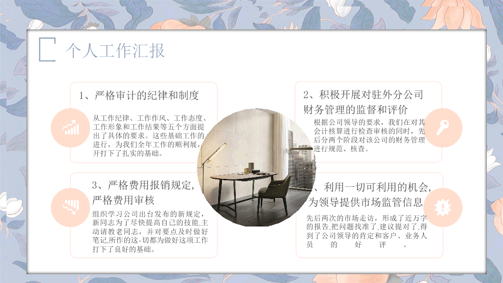 106#莫兰迪复古花卉年终工作总结PPT