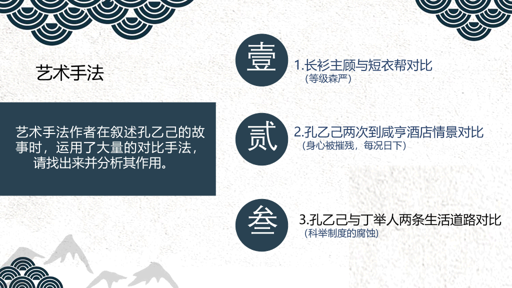170#灰色中国风-孔乙己PPT课件
