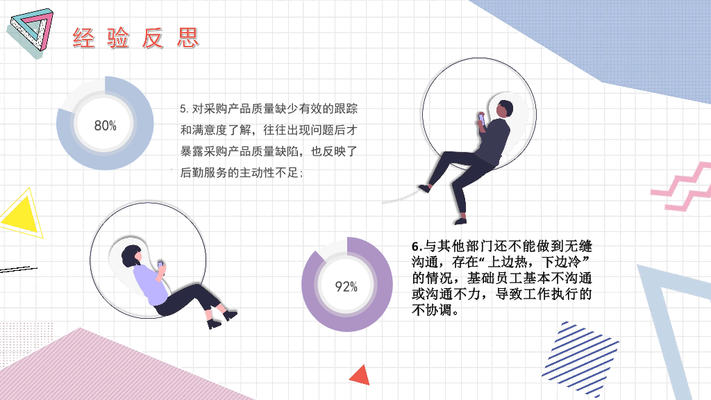 106#创意孟菲斯年终总结工作汇报PPT模板