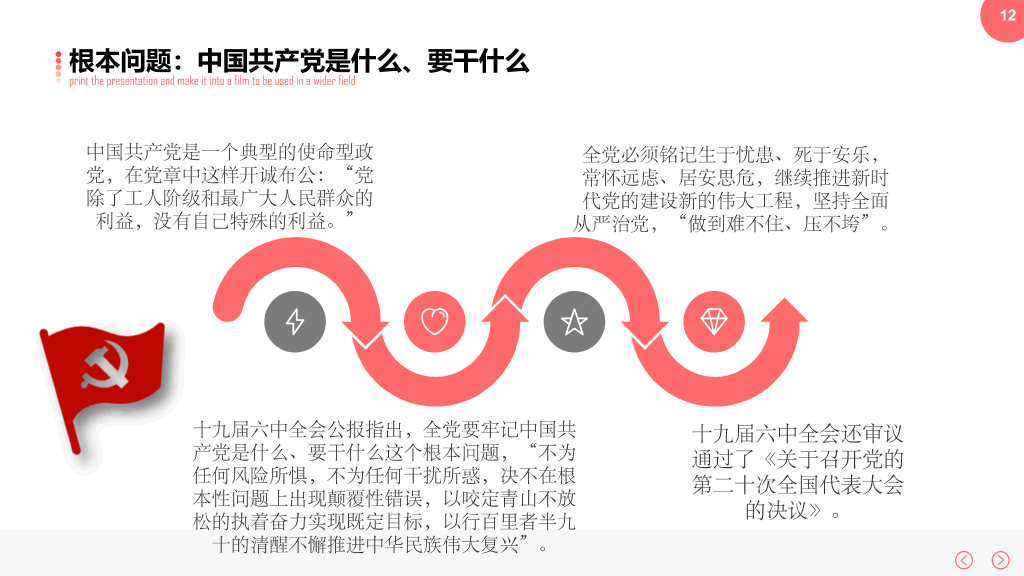 136#百年奋斗十九届六中全会宣传PPT