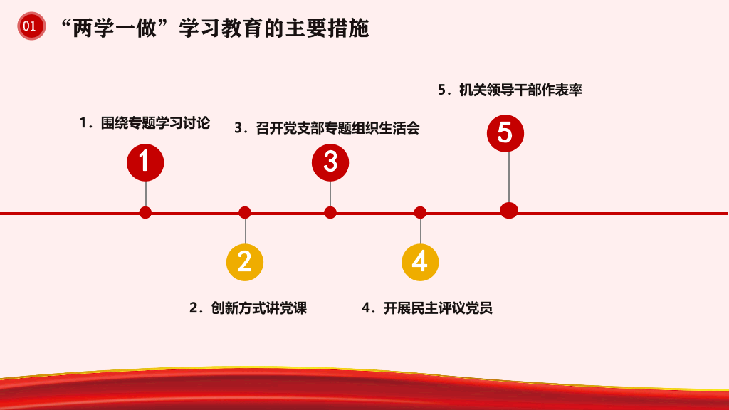136#中国风两学一做学习教育PPT