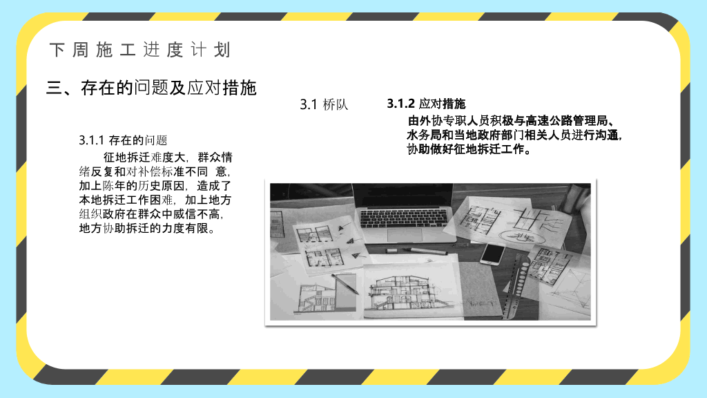 安全生产施工周例会PPT模板